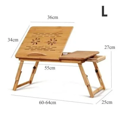 Bamboo Laptop Table With Drawer
